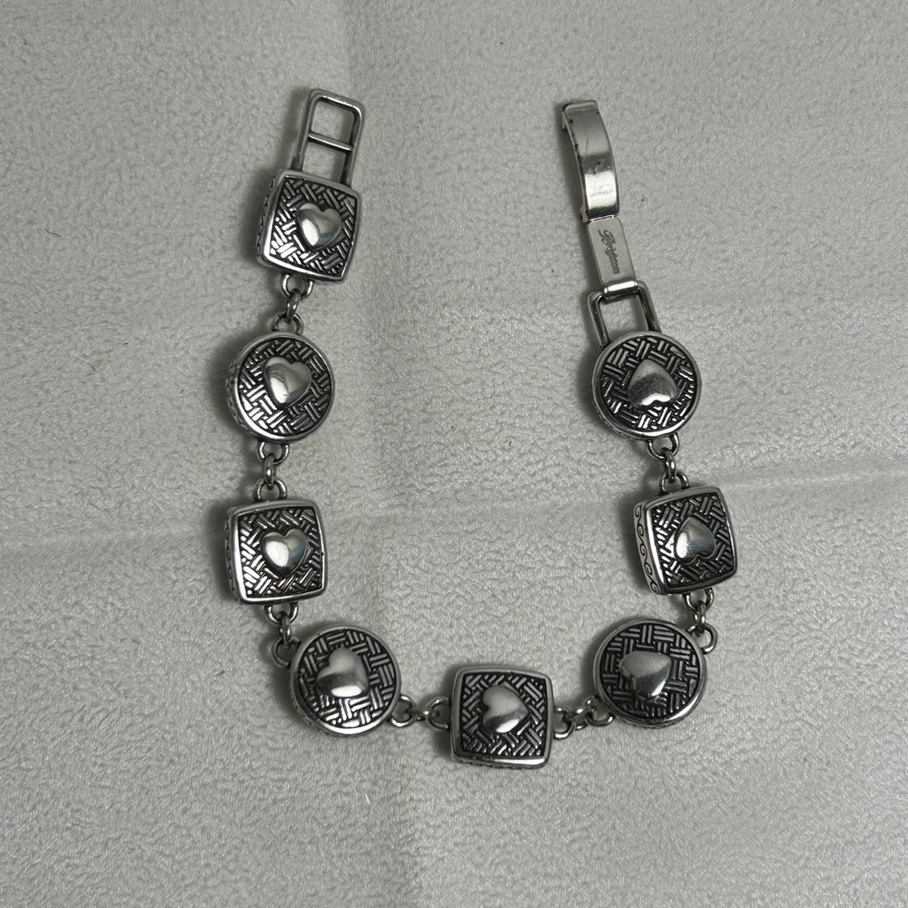 Brighton Heiress Bracelet Two-tone Silver Gold Plated 8" Adjustable - Picture 7 of 12